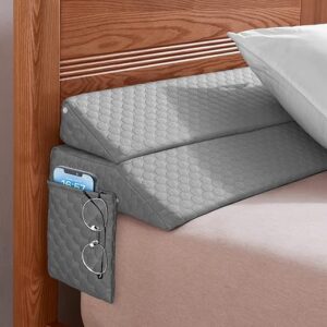 EUHAMS Twin Size Bed Wedge Pillow – Bed Gap Filler Mattress Wedge Headboard Pillow – Fill The Gap (0-7″) Between Headboard and Mattress for…