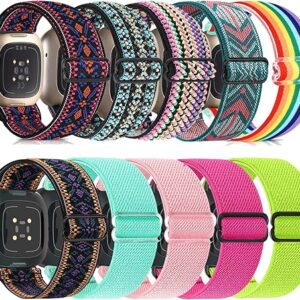 Nylon Watch Bands Compatible with Fitbit Sense & Versa 3, Soft Pattern Replacement Band for Women Men Compatible with Fitbit Sense/Versa 3 …