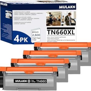 TN660 Toner Cartridge for Brother TN660 TN-660 TN 660 TN630 Compatible with HL-L2300D HL-L2380DW HL-L2320D DCP-L2540DW MFC-L2700DW MFC-L2685DW Pri…