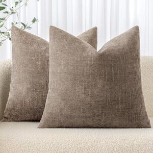 MIULEE Set of 2 Chenille Pillow Covers