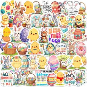200Pcs Easter Stickers for Kids, Easter Egg Basket Fillers Stuffers Essentials for Kids, Vinyl Games Bunny Crafts Gift Party Favor Supplies …