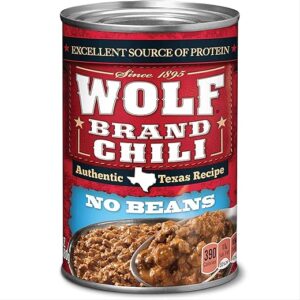 Wolf Brand Chili Without Beans, Packed with Protein, 24 oz