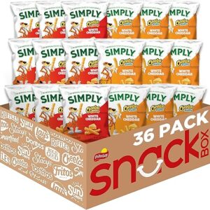 Simply, Cheetos White Cheddar Puffs & Crunchy Variety Pack, 0.875 Ounce (Pack of 36)