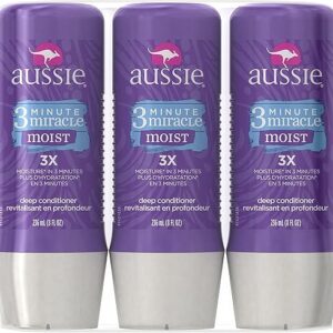 Aussie 3 Minute Miracle Moist Deep Conditioning Treatment, Detangler, 8 Fluid Ounces (Pack of 3) – Deep Conditioner