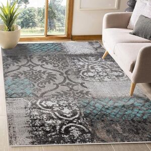 Plush Abstract Area Rug, 4′ x 6′