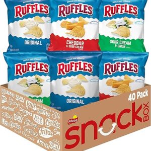 Ruffles Potato Chips Variety Pack, 40 Ct