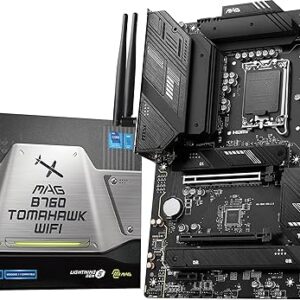 MSI MAG B760 Tomahawk WiFi Gaming Motherboard (Supports 12th/13th/14th Gen Intel Processors, LGA 1700, DDR5, PCIe 5.0, M.2, 2.5Gbps LAN, US…