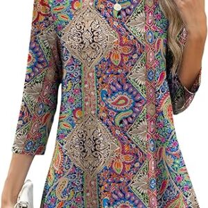 LOMON Women’s 3/4 Sleeve Tunic Top