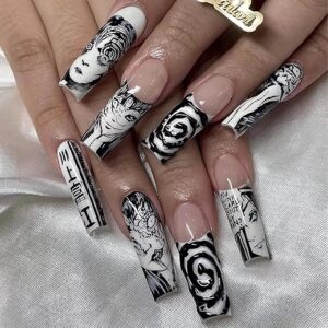 IMSOHOT French Square Press-On Nails 24pcs