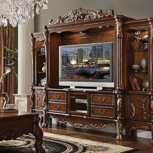 ACME Dresden Cherry Oak Entertainment Center with TV Stand