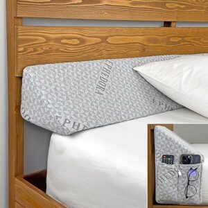 Triangle Bed Wedge Pillow for Headboard Gap (0-8″) – Bed Gap Filler Twin & Twin XL Size – Headboard Pillow/Mattress Wedge Fill Gap Between …