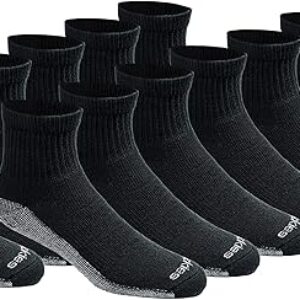 Dickies Men’s Dri-tech Quarter Socks (6-18 Pairs)