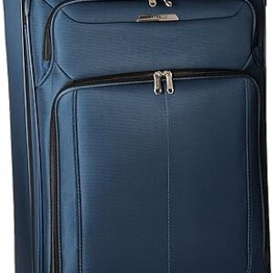 Samsonite Solyte DLX Softside Expandable Luggage with Spinner Wheels, Mediterranean Blue, Checked-Large 29-Inch