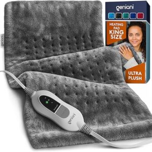 GENIANI Large Electric Heating Pad for Back Pain & Cramps Relief, Mothers Day & Birthday Gifts for Women Mom, FSA HSA Eligible, Auto Shut O…