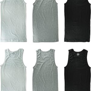 Gelante 6 Packs 100% Cotton Athletic Men’s Basic Tank Top