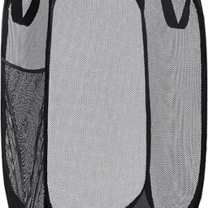 Handy Laundry Collapsible Mesh Pop Up Hamper with Wide Opening and Side Pocket – Breathable, Sturdy, Foldable, and Space-Saving Design for …
