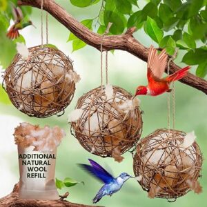 Hummingbird Nesters – Bird Nesting Material Holder for Wild Birds – Humming Bird House Materials Gifts for Bird Watching Nature Lovers – Re…