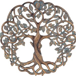 Tree of Life Wall Plaque 11 5/8 Inches Decorative Celtic Garden Art Sculpture for Living Room
