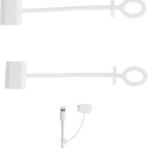 Silicone Anti-Lost Cable Tether/Keeper/Holder Compatible for Original Apple Pencil 1st Generation Charging Charger Adapter,USB C to Lightni…
