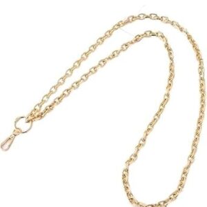 1Pc Stainless Steel Gold Chain Necklace Lanyards for ID Badges Stylish Key Lanyard for Women Lanyards for Badge Holder Ornaments Convenient…