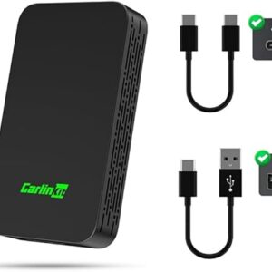 Carlinkit 5.0 Wireless CarPlay/Android Auto Adapter for Apple CarPlay– Convert Wired CarPlay & Android Auto to Wireless – Stable Connection…