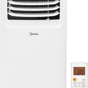 Midea 8,000 BTU ASHRAE (5,300 BTU SACC) Portable Air Conditioner, Cools up to 175 Sq. Ft., with Dehumidifier & Fan mode, Easy- to-use Remot…