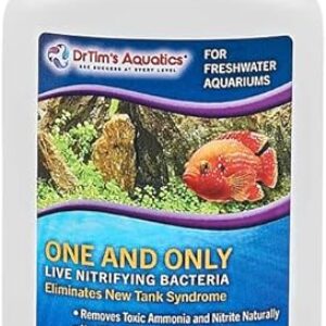 Dr.Tim’s Aquatics Freshwater One & Only Nitrifying Bacteria – For New Fish Tanks, Aquariums, Water Filtering, Disease Treatment – Eco-Frien…