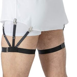 Shirt Stays for Men Shirttail Holder Men’s Dress Shirt Garters Keep Your Shirt Tucked In, Shirt Tucker 1 Pair