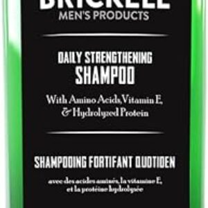 Brickell Men’s Products Daily Strengthening Shampoo for Men, Natural and Organic Featuring Mint and Tea Tree Oil To Soothe Dry and Itchy Sc…