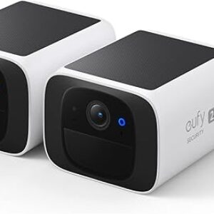 eufy Security SoloCam S220 2-Cam Pack, Solar Security Camera, Wireless Outdoor Camera, Continuous Power, 2K Resolution, Wireless, 2.4 GHz W…