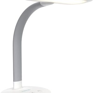 Verilux HappyLight Duo – 2-in-1 Light Therapy & Task Desk Lamp – UV-Free Full Spectrum LED, 10,000 LUX, Adjustable Brightness and Color, Fl…