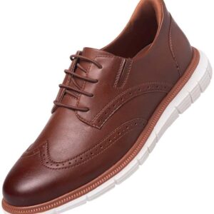 Mens Hands Free Slip On Wingtip Oxford Shoes Business Formal Derby Lightweight Sneakers