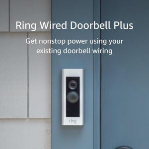 Ring Wired Doorbell Plus (Video Doorbell Pro) – Upgraded, with added security features and a sleek design (existing doorbell wiring require…