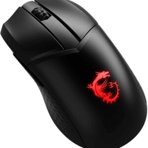 MSI Clutch GM41 Lightweight Wireless Gaming Mouse & Charging Dock, 20,000 DPI, 60M Omron Switches, Fast-Charging 80Hr Battery, RGB Mystic L…