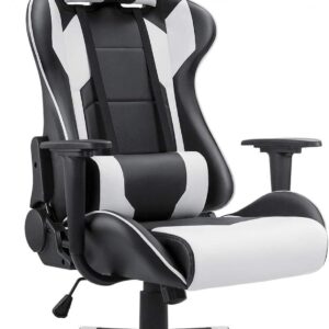Homall Gaming Chair, Office Chair High Back Computer Chair Leather Desk Chair Racing Executive Ergonomic Adjustable Swivel Task Chair with …
