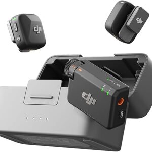 DJI Mic Mini (2 TX + 1 RX + Charging Case), Wireless Microphone for iPhone/Camera/Android, Ultralight, Detail-Rich Audio, 48h Use, Noise Ca…