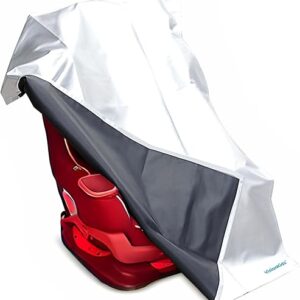 VisionKids Baby Car Seat Sun Shade Cover with Free Storage Bag Included | Infant Car Seat Heat Protector | UV Protection Cooler Cover | Kee…