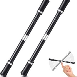 Outus 2 Pieces Spinning Pen Rolling Finger Rotating Gaming Trick Pen Mod with Tutorial No Refill Stress Releasing Brain Training Toys for A…