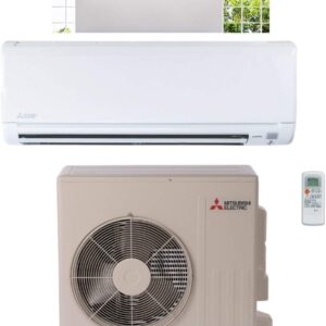 Mitsubishi 9,000 BTU 3/4 Ton Cooling Heating – Ductless Mini Split Wall Mounted Air Conditioning System 115V – 17 SEER