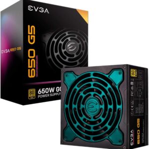 EVGA 650 G5, 80 Plus Gold 650W, Fully Modular, ECO Mode with Fdb Fan, 100% Japanese Capacitors, 10 Year Warranty, Compact 150mm Size, Power…