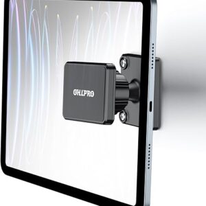 OHLPRO Magnetic Tablet Wall Mount Holder, 360° Rotatable Drilling Base iPad Wall Holder with 2 Metal Plate, Strong Magnet Fits Tablet, Stan…