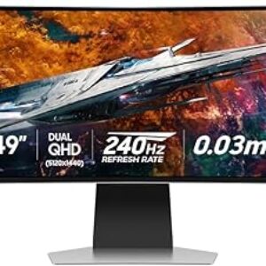 Samsung 49″ Odyssey OLED G9 (G95SC) Series Curved Smart Gaming Monitor w QD-OLED, 240Hz, 0.03ms, AMD Freestyle Premium Pro, G-Sync Compatib…