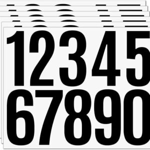 6 Sheets Mailbox Numbers Stickers, 3 inch Self Adhesive Vinyl Waterproof Letter Stickers, Large Decals House numbers for Signs Cars Doors B…