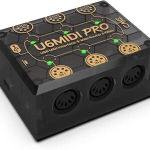 CME U6MIDI Pro – MIDI Interface with Router, Mapper, and Filter – Plug-and-play USB MIDI for computers – Standalone 3-in-3-out MIDI for Mer…