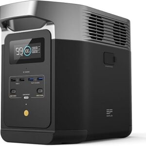EF ECOFLOW Portable Power Station DELTA 2, 1024Wh LiFePO4 (LFP) Battery, 1800W AC/100W USB-C Output, Solar Generator(Solar Panel Optional) …