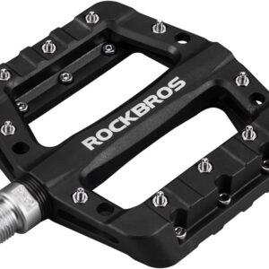 ROCKBROS MTB Pedals Mountain Bike Pedals Lightweight Nylon Fiber Bicycle Platform Pedals for BMX MTB 9/16″