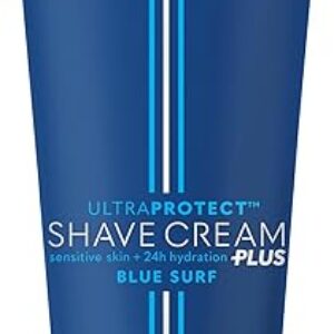 eos UltraProtect Men’s Shave Cream- Blue Surf, 24-Hour Hydration, Non-Foaming Formula, 7 fl oz