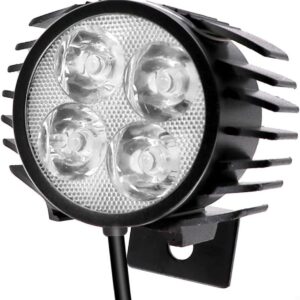 Headlight For Electric Scooter Bicycle 12-80V 2 In 1 Horn and Lights Night Safety Warn Lamp Replacement Parts(3pin typeA)