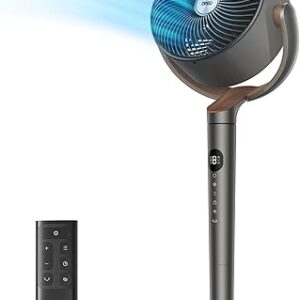 Dreo Fan for Bedroom, 120° Oscillating Standing Fans, Quiet Floor Fan with DC Motor, 85ft Pedestal Fans for Room, 8 Speeds, 3 modes, 20dB, …
