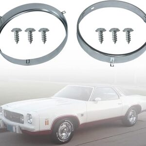 7″ Headlight Bulb Retaining Retainer Trim Ring Set For Che-v-y Camaro Old-smobile, Headlight Three Tab Retaining Ring Set